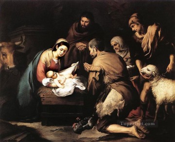 羊飼いの礼拝 スペイン・バロック様式 バルトロメ・エステバン・ムリーリョ Oil Paintings